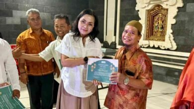 Nyonya Rasniathi Adi Arnawa menghadiri ramah tamah Iduladha lintas agama di Raya Kampial Badung