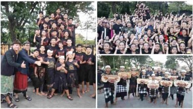 Gladi resik tim kesenian Peed Aya Duta Kota Denpasar untuk Pembukaan PKB 2026