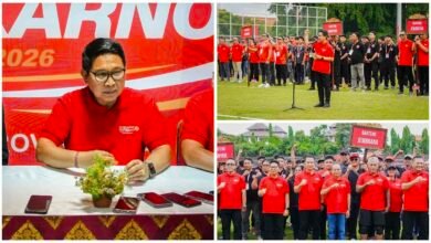 I Wayan Koster dan Adi Arnawa hadiri pembukaan Liga Kampung Soekarno Cup III 2026 di Stadion Ngurah Rai liputan eksklusif MD Suteja