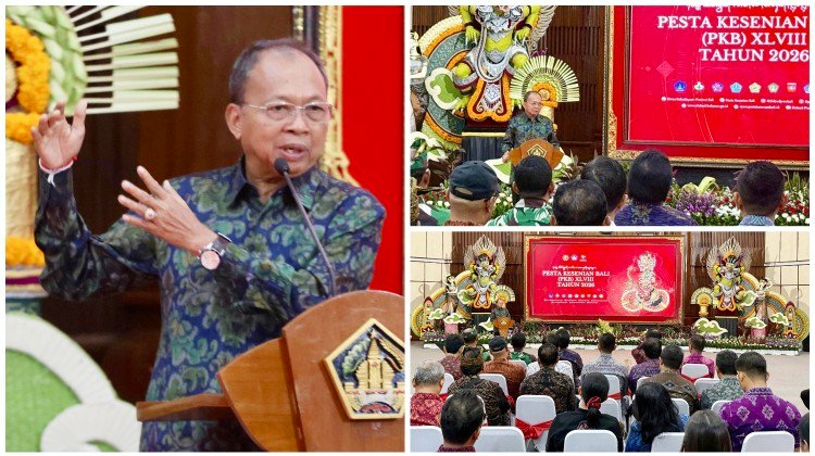Gubernur Bali Wayan Koster pastikan kesiapan Pesta Kesenian Bali 2026 berjalan profesional dan ramah lingkungan dalam pantauan MD Suteja
