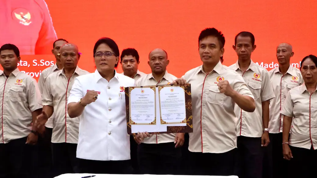 Pelantikan pengurus KONI Jembrana oleh Ketua KONI Bali Giri Prasta