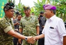 Gubernur Bali Wayan Koster ikuti peresmian 1.061 Koperasi Desa Kelurahan Merah Putih secara virtual di Badung.