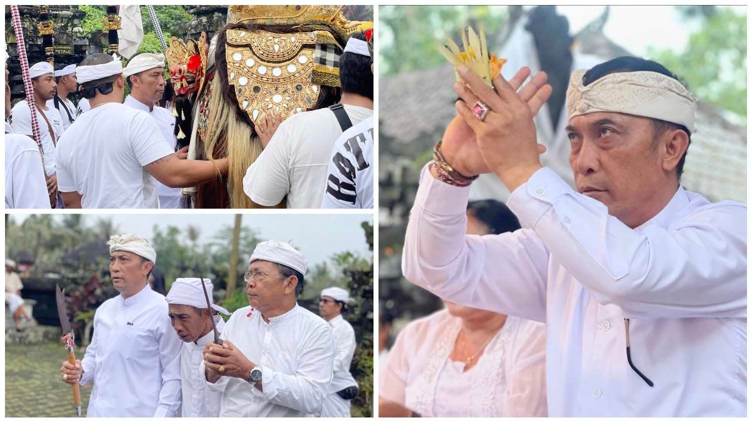 Ketua DPRD Tabanan I Nyoman Arnawa ikuti prosesi Ngingsiran Ida Betara di Pura Luhur Batu Panes Penebel.