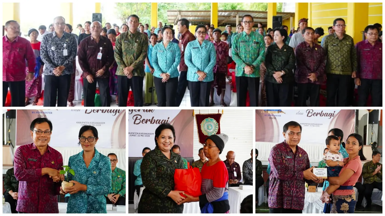 TP PKK Provinsi Bali dan Kabupaten Karangasem bersinergi menyalurkan bantuan pokok kepada lansia, ibu hamil, dan balita guna menekan angka stunting