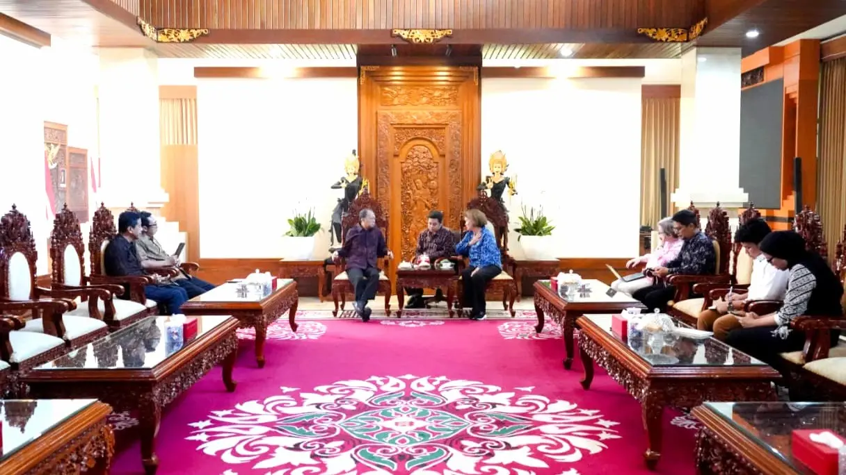 Gubernur Koster menerima audiensi World Bank di Jaya Sabha