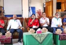 Ny. Budiasih Dirga mewakili Ketua TP PKK Tabanan hadiri pembinaan lomba HKG PKK Bali di SMK Saraswati 3 Tabanan