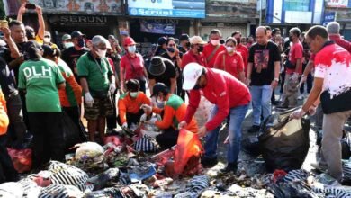 Ratusan ASN Pemkab Tabanan menggelar aksi bersih-bersih sampah di kawasan kota