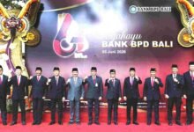 Direktur Utama Bank BPD Bali Nyoman Sudharma peringati HUT ke-64 dan canangkan kenaikan kelas bank menuju KBMI 2