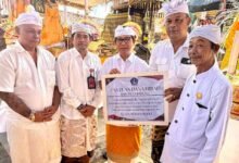 Bupati Badung I Wayan Adi Arnawa upasaksi Puncak Karya Mamungkah di Desa Adat Kelan