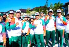 Bupati Badung Wayan Adi Arnawa melepas Kontingen Porjar Badung 2026 di Lapangan Mangupraja Mandala