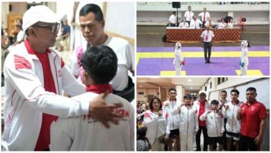 Kadisdik Tabanan Ngurah Darma Utama pantau atlet karate dan judo di PORJAR Bali 2026