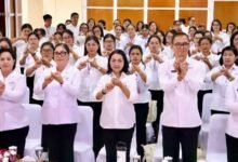 Ketua Tim Pembina Posyandu Tabanan Rai Wahyuni Sanjaya hadiri Pembukaan Bina Posyandu VI di Denpasar Bali