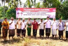 Bupati Klungkung I Made Satria groundbreaking Gedung CSSD dan Laundry RSUD Gema Santi Nusa Penida