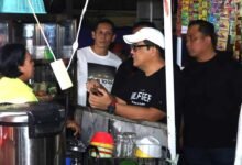 Bupati Tabanan Komang Gede Sanjaya meninjau lokasi baru relokasi sementara Pasar Senggol Tabanan