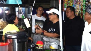 Bupati Tabanan Komang Gede Sanjaya meninjau lokasi baru relokasi sementara Pasar Senggol Tabanan