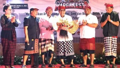 Bupati Tabanan Komang Gede Sanjaya membuka Marga Festival II Tahun 2026 di TPB Margarana