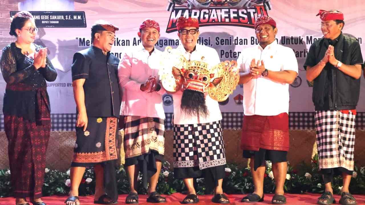 Bupati Tabanan Komang Gede Sanjaya membuka Marga Festival II Tahun 2026 di TPB Margarana