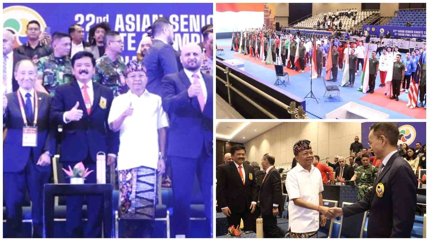 Gubernur Bali Wayan Koster menghadiri pembukaan Kejuaraan Karate Asia Senior 2026 di BNDCC Nusa Dua Badung