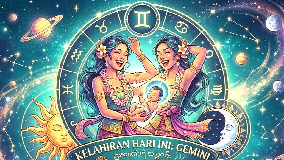 Ilustrasi watak kelahiran weton Jumat Paing menurut kalender Wariga Bali