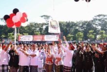 Wakil Bupati Tabanan I Made Dirga membuka Bulan Bung Karno VIII pada upacara Hari Lahir Pancasila
