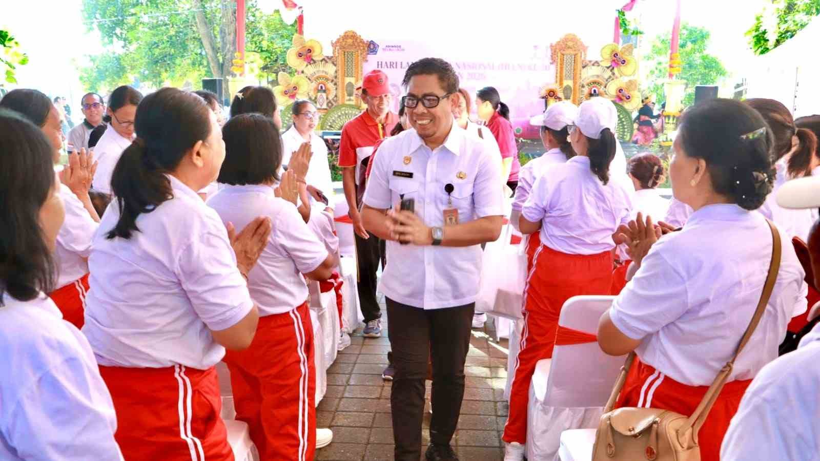Wakil Walikota Denpasar Kadek Agus Arya Wibawa menghadiri Peringatan Hari Lanjut Usia Nasional ke-30 di Taman Lumintang Denpasar