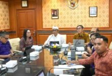 Wali Kota Denpasar Jaya Negara mengikuti presentasi validasi data IPKD secara daring