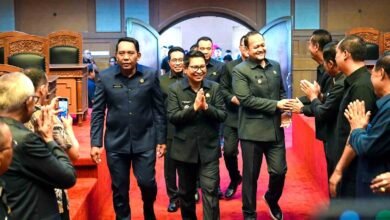 Bupati Badung Adi Arnawa menyampaikan penjelasan Ranperda Pertanggungjawaban APBD 2025 dalam Rapat Paripurna DPRD Badung