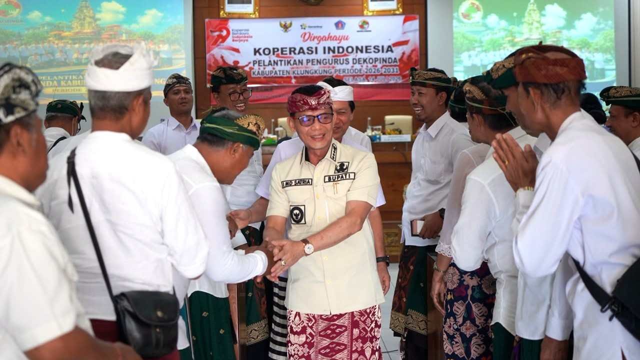 Bupati Klungkung I Made Satria hadiri pelantikan pengurus Dekopinda Klungkung 2026-2031