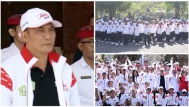Ketua DPRD Tabanan Nyoman Arnawa ikut melepas kontingen Porjar Tabanan 2026 untuk raih prestasi terbaik
