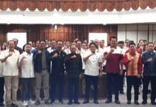 Gubernur Bali, I Wayan Koster saat membuka Rapat Kerja KONI Bali