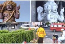 Pemkab Tabanan lakukan penataan kawasan strategis dengan membangun Patung Catur Muka baru