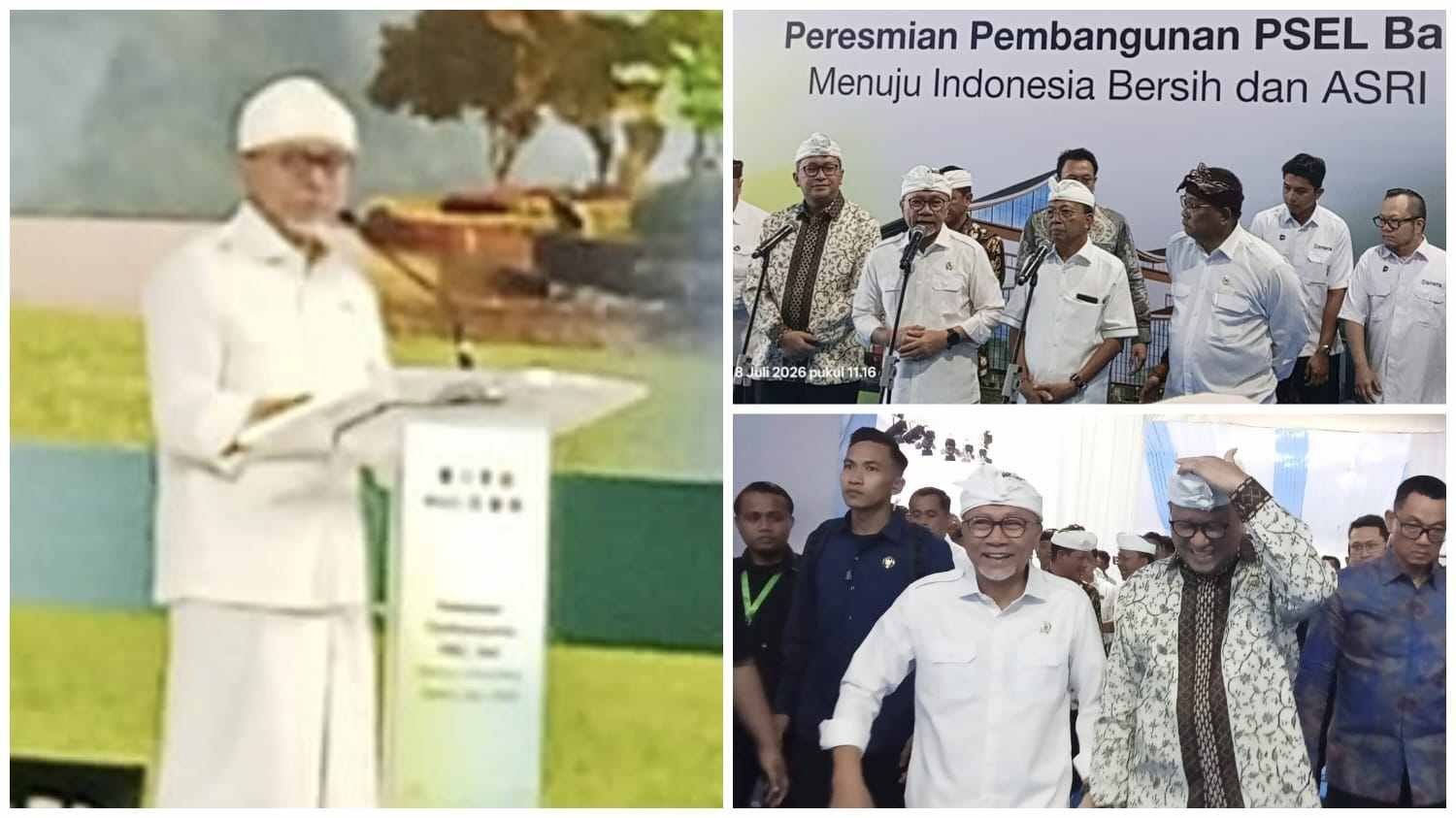 Menko Pangan Zulkifli Hasan resmikan groundbreaking pembangunan PSEL Bali di Denpasar