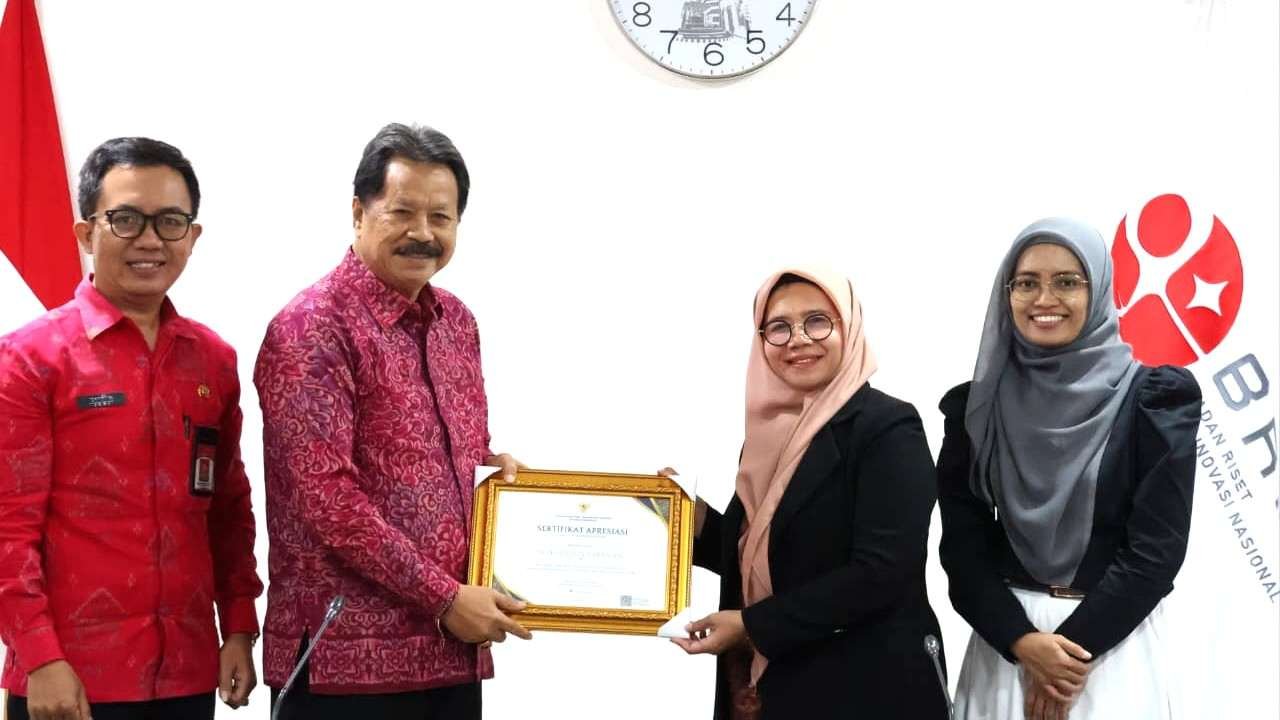 Wakil Bupati Tabanan, I Made Dirga, saat melakukan koordinasi dan konsultasi terkait inovasi pengelolaan sampah ke Gedung BJ Habibie BRIN, Jakarta