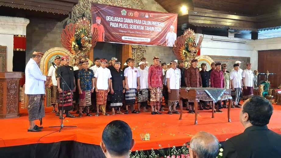 Deklarasi Damai Calon Perbekel Gianyar wujudkan Pilkel aman dan demokratis