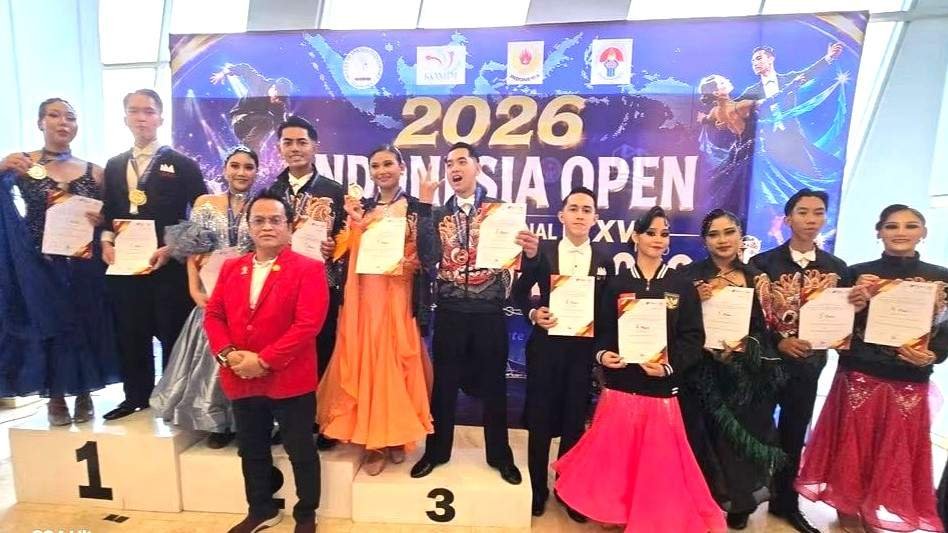 Atlet Ikatan Olahraga Dancesport Indonesia (IODI) Kabupaten Tabanan berhasil membawa pulang empat medali, terdiri dari satu medali perunggu dan tiga medali perak pada Kejurnas IODI XVI Tahun 2026 yang berlangsung di Ballroom Hotel Aston Grogol, Jakarta Barat