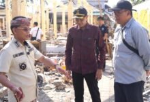 Peninjauan langsung relokasi pedagang serta kesiapan Tempat Penampungan Sementara (TPS) Pasar Mentigi