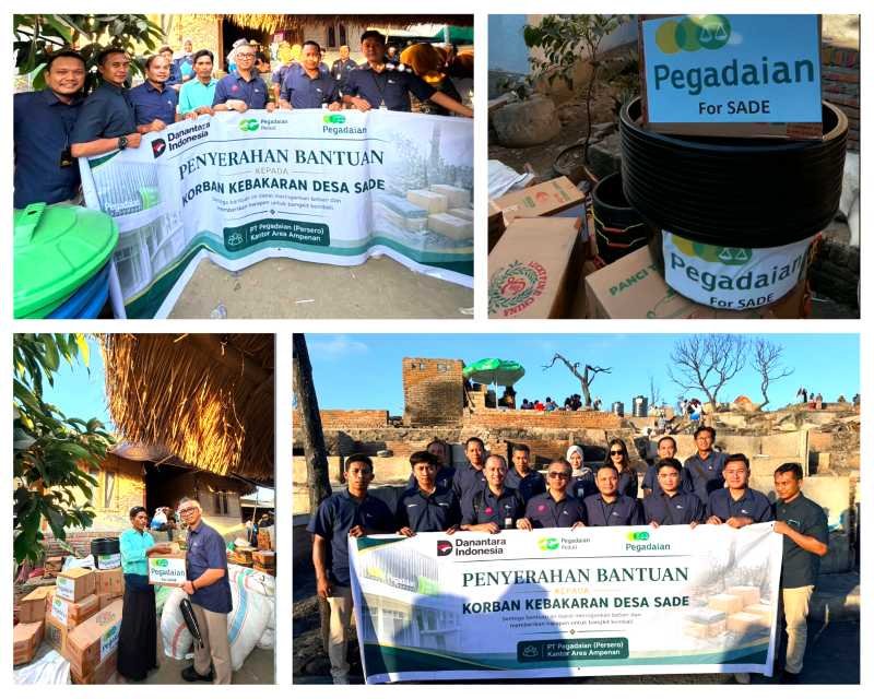 PT Pegadaian salurkan bantuan bagi korban kebakaran Desa Adat Sade di Lombok Tengah
