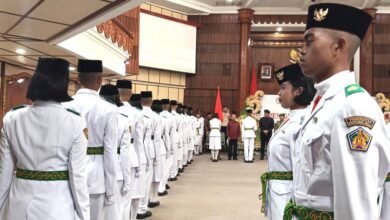 Foto: Suasana Pengukuhan Pasukan Pengibar Bendera Pusaka Bali