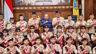 Gubernur Koster Lepas Kontingan Pramuka Bali Menuju Jambore Nasional