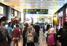 Suasana aktivitas di Bandara Internasional I Gusti Ngurah Rai Bali