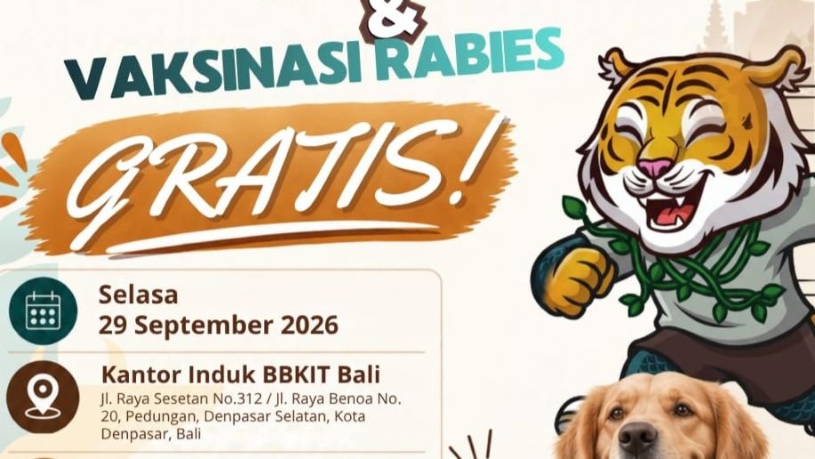 Foto: Layanan vaksin gratis anabul Karantina Bali edukasi pentingnya pengawasan HPR